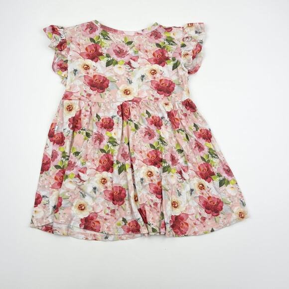 Posh Peanut Marlene Floral Flutter Sleeve Peplum Top - Picture 6 of 6